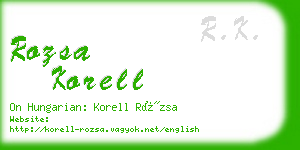rozsa korell business card
